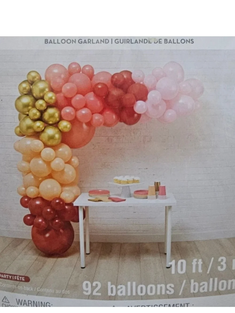 92 Balloons Gold Pink Brown Peach Mauve Balloon Garland Kit Celebrate It Party